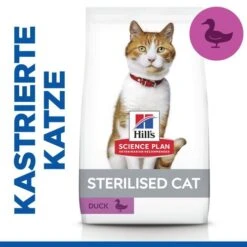 Hill's Science Plan - Feline Adult - Sterilised - Duck -Tierbedarf Geschäft hills science plan feline adult sterilised duck 218856 0500 none